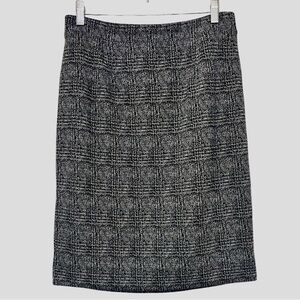 41 Hawthorn Navy Blue and White Classic Plaid Pencil Skirt Size Medium